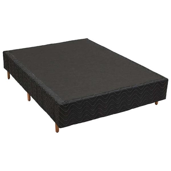 Imagem de Cama Box Solteiro: Colchão Molas MasterPocket Ensacadas Polar   Serenatta + Base CRC Rústico Black(88x188)