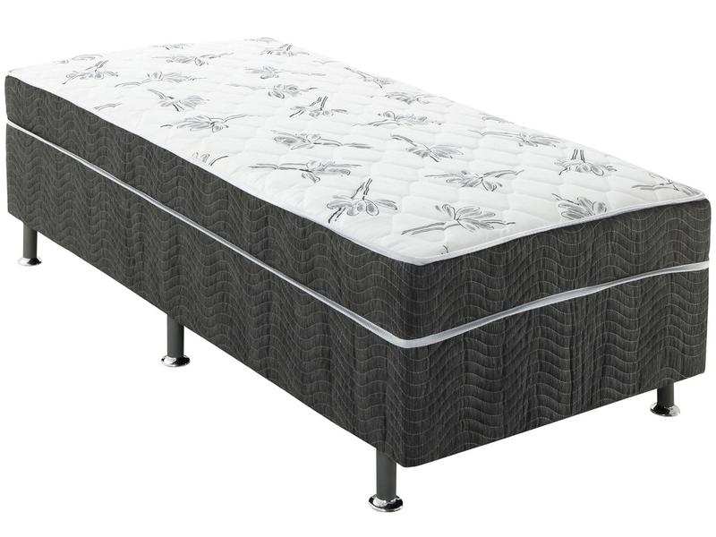 Cama Box Solteiro Conjugado 88x43x188cm - Ortobom Physical Spring Gray Cama Box Solteiro Conjugado 88x43x188cm - Ortobom Physical Spring Gray