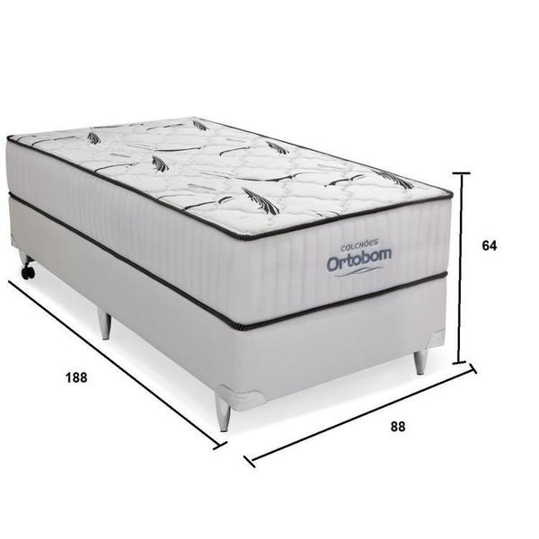 Imagem de Cama Box Solteiro Espuma D33 Highfoam Ortobom 64x88x188cm Ortobom