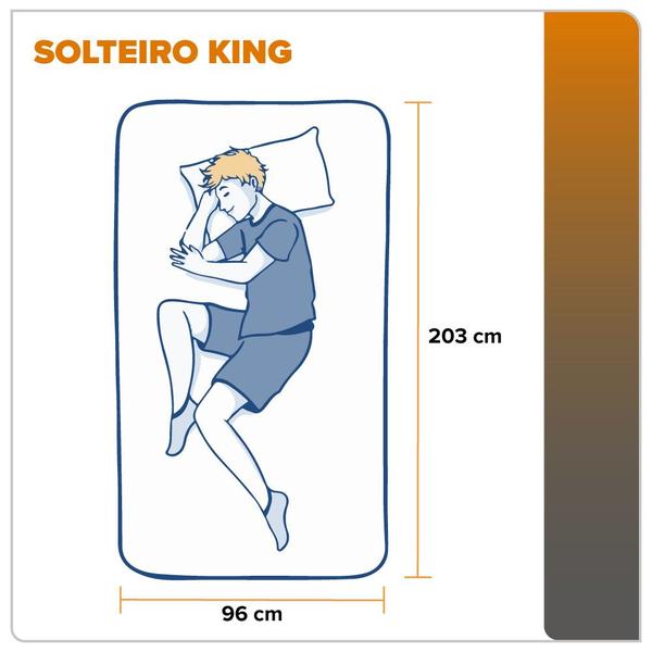 Cama Box Solteiro King Preto + Colchão Molas Superlastic Bahamas 96x203x63cm - Zidi Imagem de Cama Box Solteiro King Preto + Colchão Molas Superlastic Bahamas 96x203x63cm