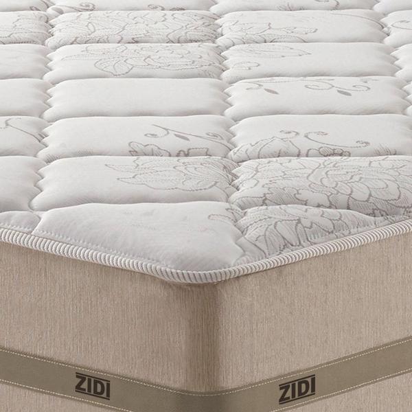 Cama Box Solteiro King Preto + Colchão Molas Superlastic Bahamas 96x203x63cm - Zidi Imagem de Cama Box Solteiro King Preto + Colchão Molas Superlastic Bahamas 96x203x63cm