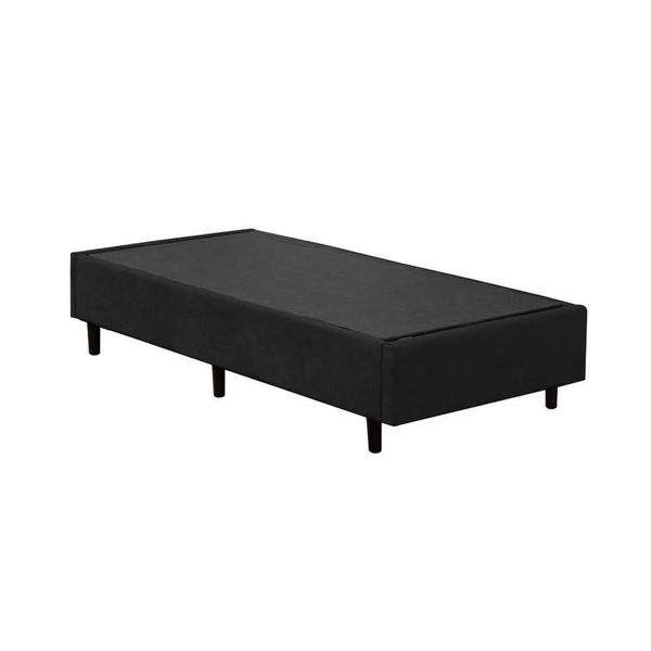 Imagem de Cama Box Solteiro NK Camas Suede Preto 40x78x188