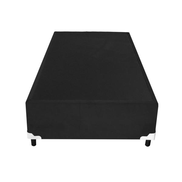 Imagem de Cama Box Solteiro Suede Preto + Colchão Espuma D20 Preto Oriental Bueno Sono (52x88x188)