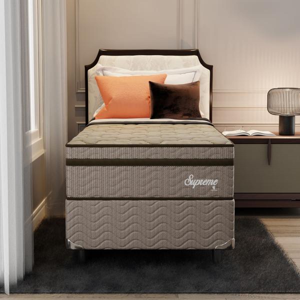 Imagem de Cama Box Solteiro Supreme 0,88x188x60cm Molas Ensacadas Montreal