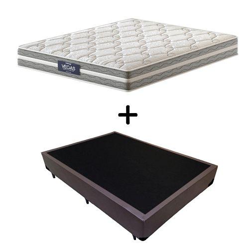 Imagem de Cama Box Viúva + Colchão Mola Ensacada Probel Vegas Springs Comfort Pillow