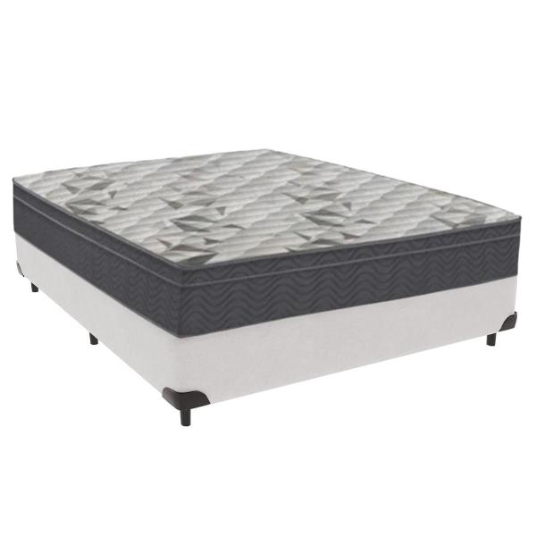 Imagem de Cama Box Viúvo Branco e Colchão Airtech 100 D33 Ortobom