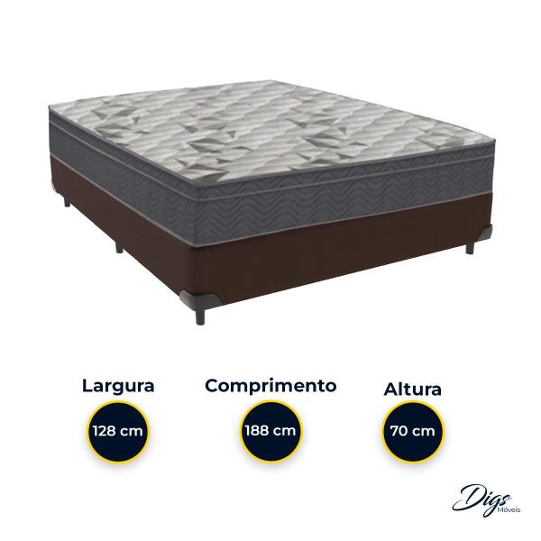 Cama Box Viúvo Marrom e Colchão Airtech 100 D33 Ortobom Imagem de Cama Box Viúvo Marrom e Colchão Airtech 100 D33 Ortobom