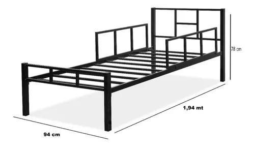 Imagem de Cama C/ Grade Criança Solteiro 100% Aço Reforçado Qualidade