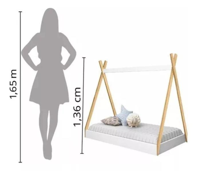 Imagem de Cama Cabana Com Colchão Incluso -lbx  Montessori Bella