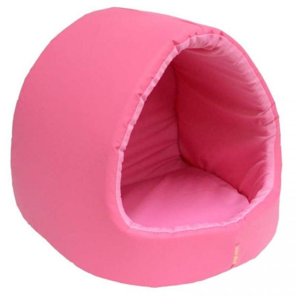 Cama Caminha Toca Ninho Iglu Para Pets Cachorro Emborrachada Tamanho G 52x44x40 cm São Pet Rosa Imagem de Cama Caminha Toca Ninho Iglu Para Pets Cachorro Emborrachada Tamanho G 52x44x40 cm São Pet Rosa