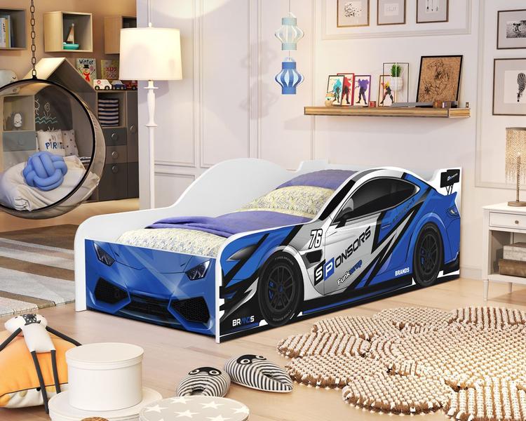 Cama Carro 11 Solteiro Adesivada VJ Móveis Imagem de Cama Carro 11 Solteiro Adesivada VJ Móveis