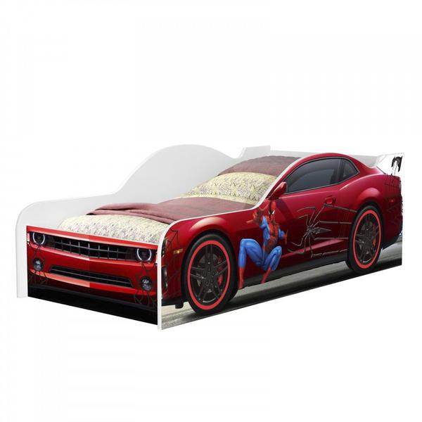 Imagem de Cama Carro Homem Aranha Infantil Menino Menina Casinha Grade Elegante Cercado Solteiro Crianças Caminha Boneca Cabana Resistente Bebê