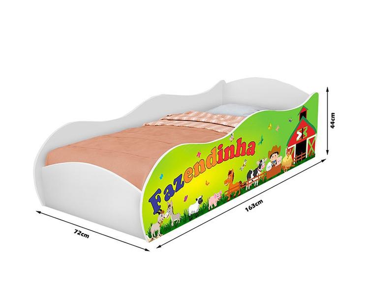 Imagem de Cama carro infantil fazendinha c/colchao