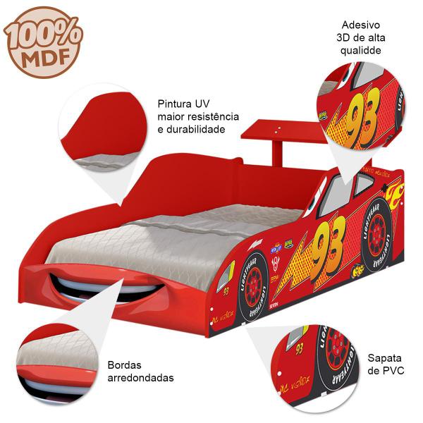 Imagem de Cama Carro Infantil Mcveloz Vermelho New