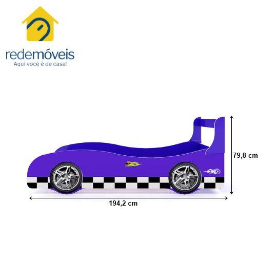 Imagem de Cama Carro Infantil Rally 090 Azul  - Rede Móveis