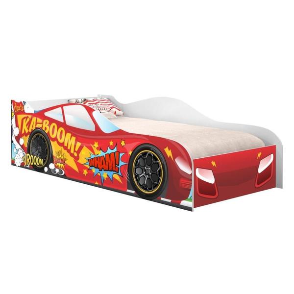 Imagem de Cama Carro Kaboom Vermelho Solteiro Com Colchão