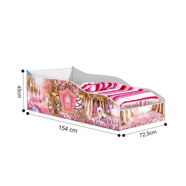 Imagem de Cama Carro Menina Infantil Encantado Princesa