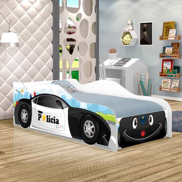 Imagem de Cama Carro Polícia Baby Kids Infantil Com Colchão