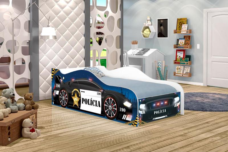 Imagem de Cama Carro Polícia Kids Solteiro