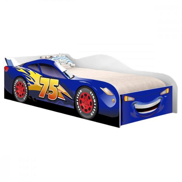 Cama Carro Solteiro 88x188 Azul VJ Moveis Imagem de Cama Carro Solteiro 88x188 Azul VJ Moveis