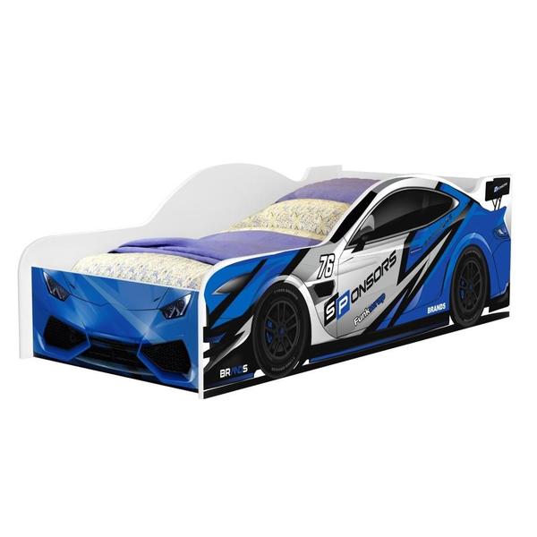 Imagem de Cama Carro Solteiro Azul Full