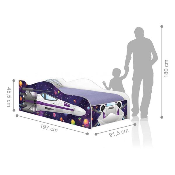 Imagem de Cama Carro Solteiro Divertida Quarto Infantil