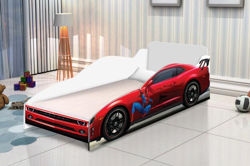 Imagem de Cama Carro Solteiro Spider Man  100%MDF Com Colchão