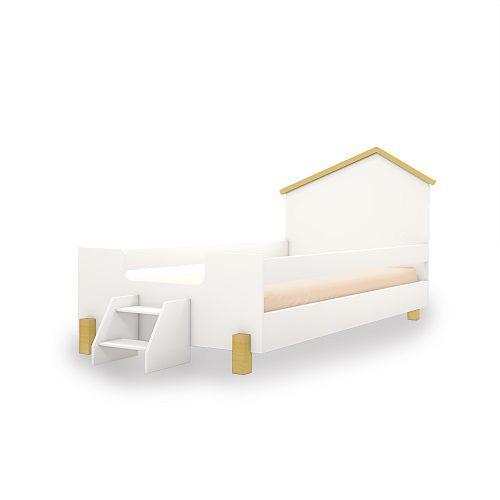 Imagem de Cama casa com escadinha solteiro Ayla + colchão Celiflex