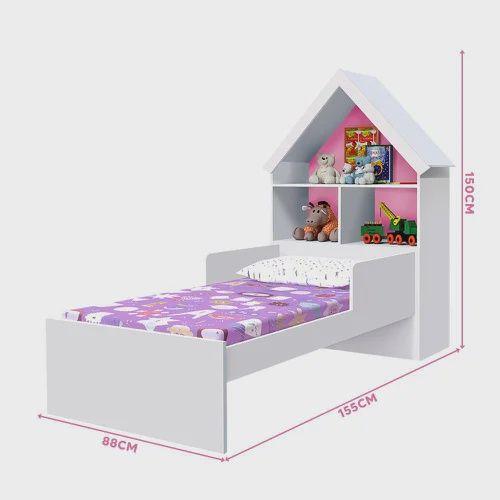 Imagem de Cama Casa Infantil Branco/Rosa Grabrielli Magia