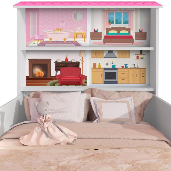 Imagem de Cama Casa Infantil Princesa Rosa