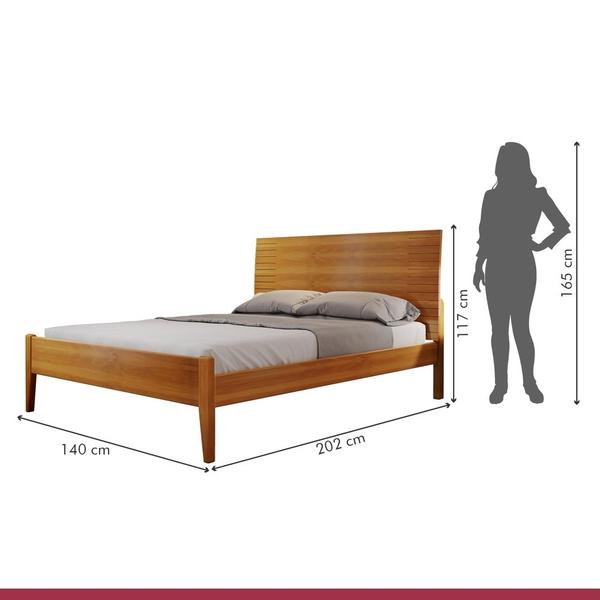 Imagem de Cama Casal 140cm Amazone Amêndoa Mel Josandro