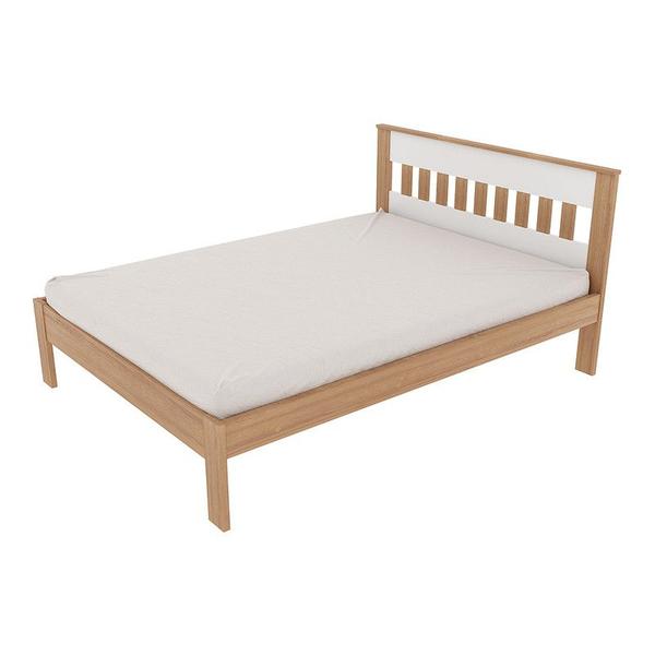 Imagem de Cama Casal 146,7x92x196 cm Amêndoa/Branco Tecnomobili