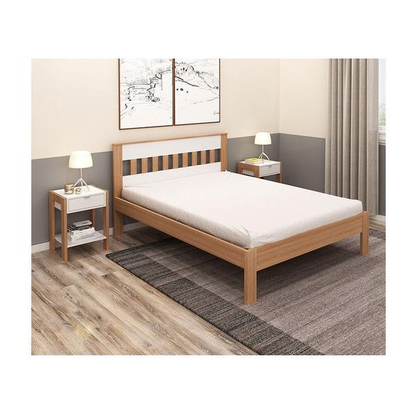 Imagem de Cama Casal 146,7x92x196 cm Amêndoa/Branco Tecnomobili