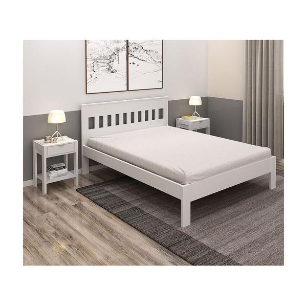 Imagem de Cama Casal 146,7x92x196 cm Branco Tecnomobili