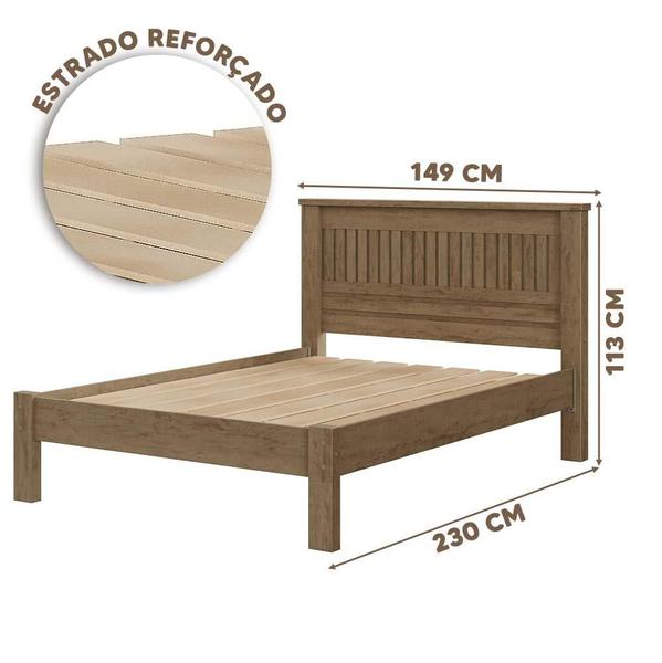 Imagem de Cama Casal 149x230 Castanho Fucios Shop Jm