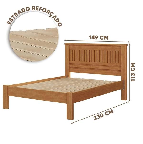 Imagem de Cama Casal 149x230 Com Colchão Nature Fucios Shop Jm