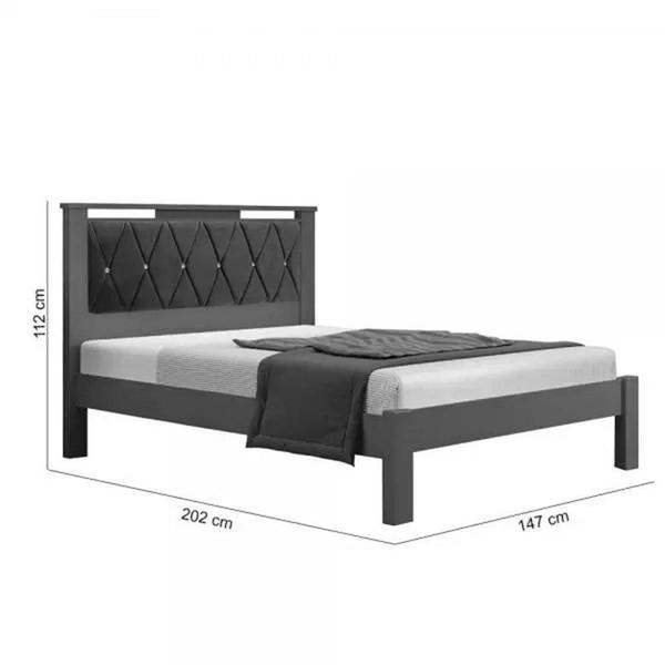 Imagem de Cama Casal Alaska Off White/Cinza - Carmolar