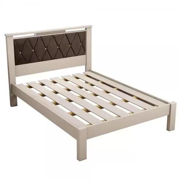 Imagem de Cama Casal Alaska Off White/Marrom - Carmolar