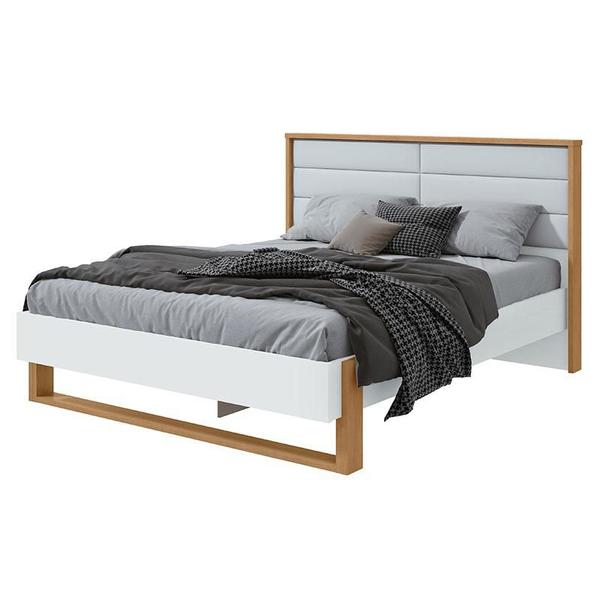 Imagem de Cama Casal Ambiente Freetown 160 Branco Amêndoa Clean - Lopas