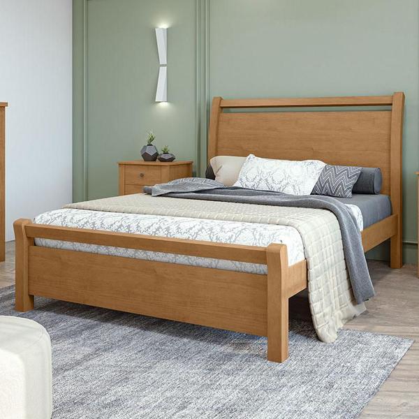 Imagem de Cama Casal Ambiente Reali 140 Amêndoa Clean - Lopas