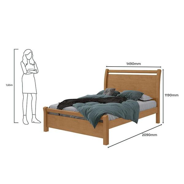 Imagem de Cama Casal Ambiente Reali 140 Amêndoa Clean - Lopas