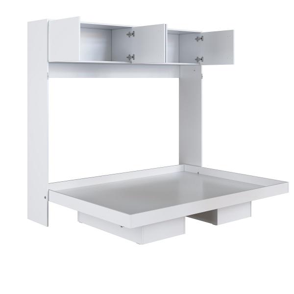 Imagem de Cama Casal Articulavel Horizontal Com Portas 140 Hanover Branco