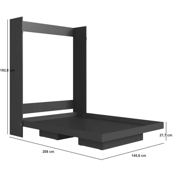 Imagem de Cama Casal Articulável Vertical Vancouver para colchões 138x188 cm CV1140 Art in Móveis