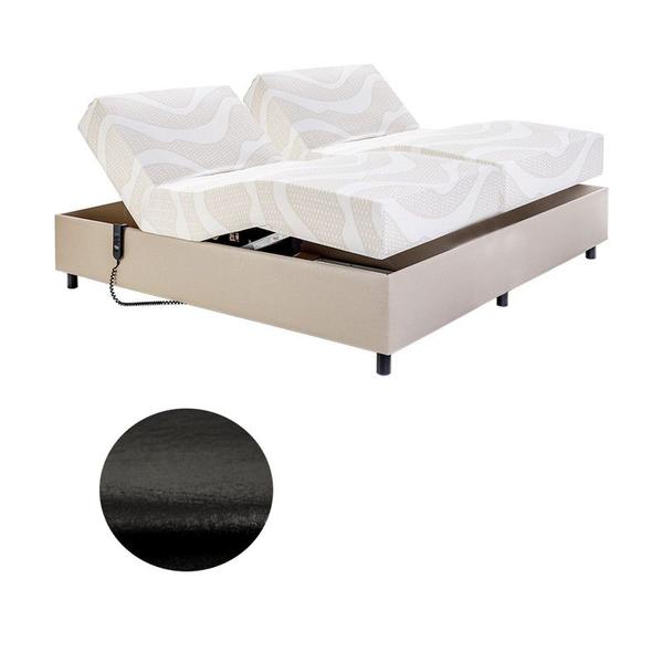 Imagem de Cama Casal Centauro Corano Bufalo Negro 140x200x64 Pilati