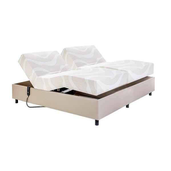 Imagem de Cama Casal Centauro Facto Slip Branco 140x200x64 cm Pilati