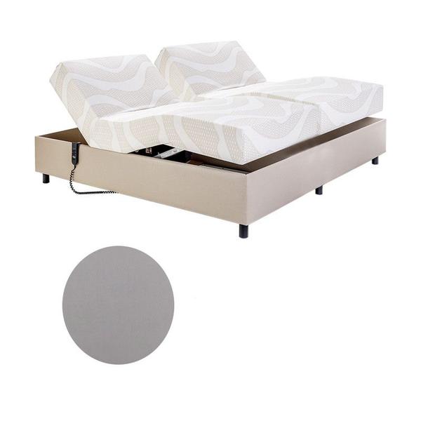 Imagem de Cama Casal Centauro Facto Slip Prata 140x200x64 cm Pilati