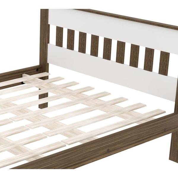 Imagem de Cama Casal CM8007 Branco Nogal Tecno Mobili