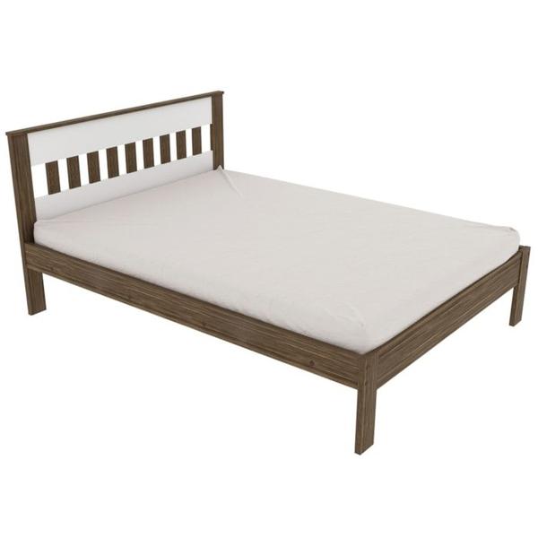 Imagem de Cama Casal CM8007 Branco Nogal Tecno Mobili