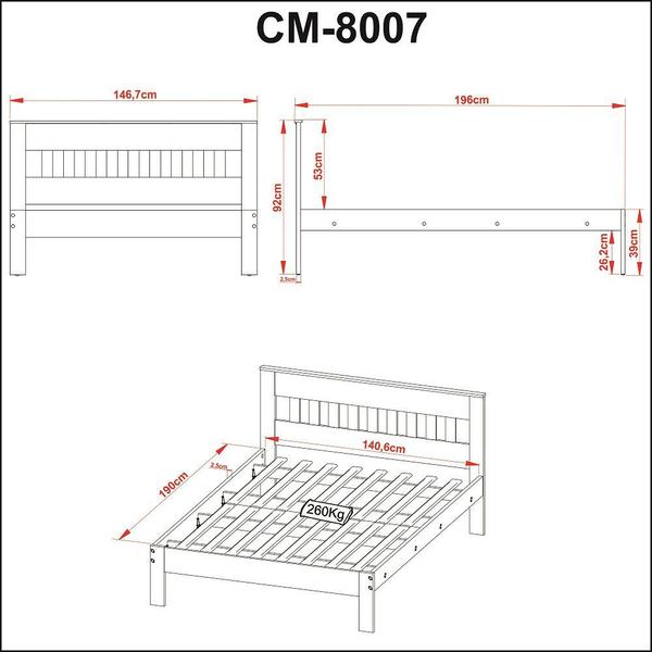 Imagem de Cama Casal CM8007 Tecnomobili