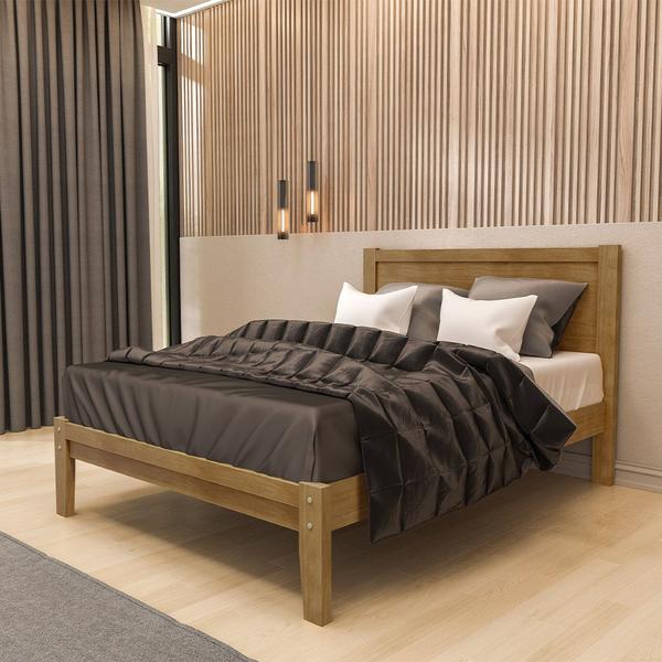 Imagem de Cama Casal Decorativa Every Madeira 160CM Queen Size Freijó - G74 - Gran Belo